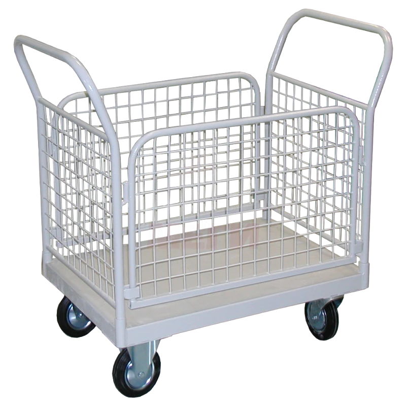 TMG-01-MSK(MSC-528) Trolley for transporting medical cargoes with two handles and removable side barriers made of steel