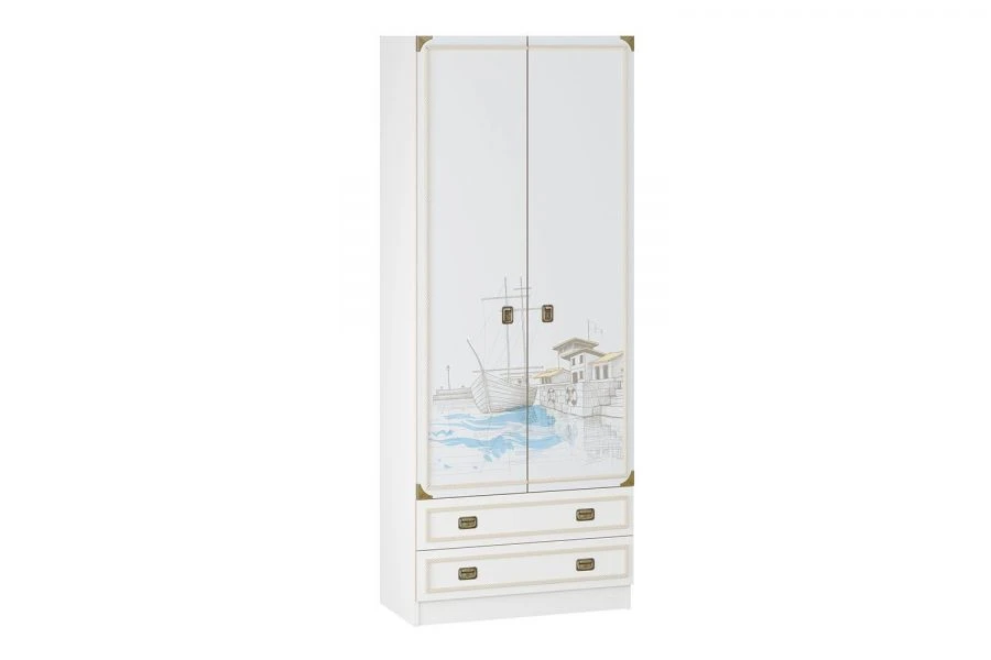 Fregat LD.527090.000 Double-leaf cupboard with drawers (White )