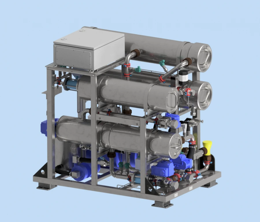 Installation for desalination of sea water UOMV15 (capacity 15 m3/day).