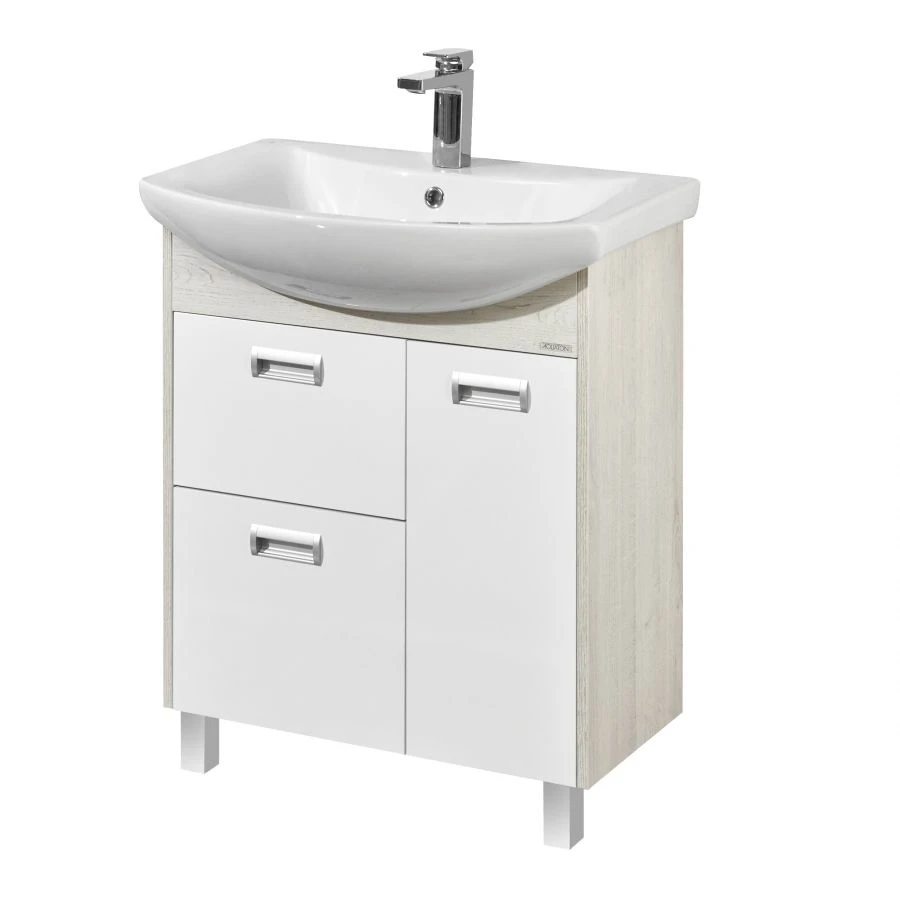 Undermount sink cabinet Aquaton Bekka PRO 70 white, oak Somerset 1A208701BAC201.A208.7.01B.AC2.0