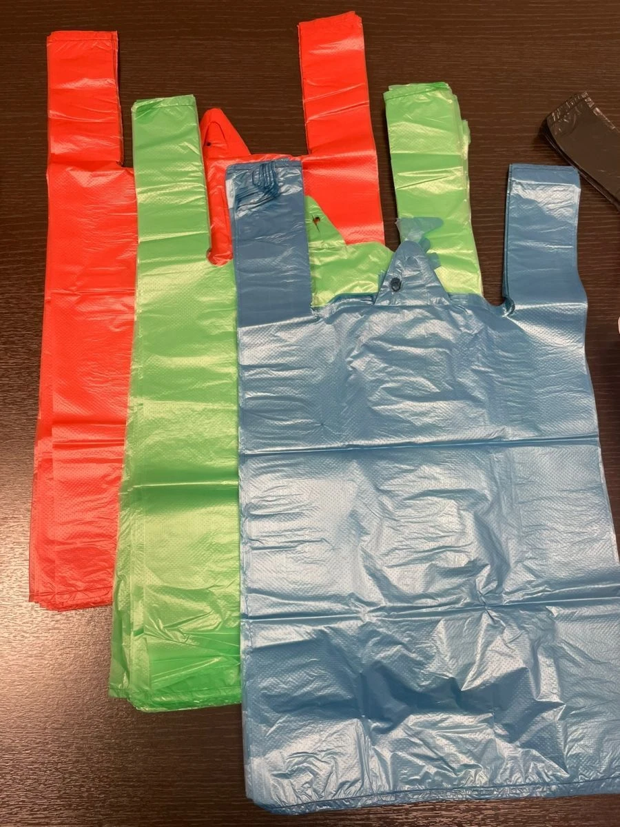 T-shirt Colourless T-shirt Bag, 4 g, 11 microns, 27+(2*7)*49cm
