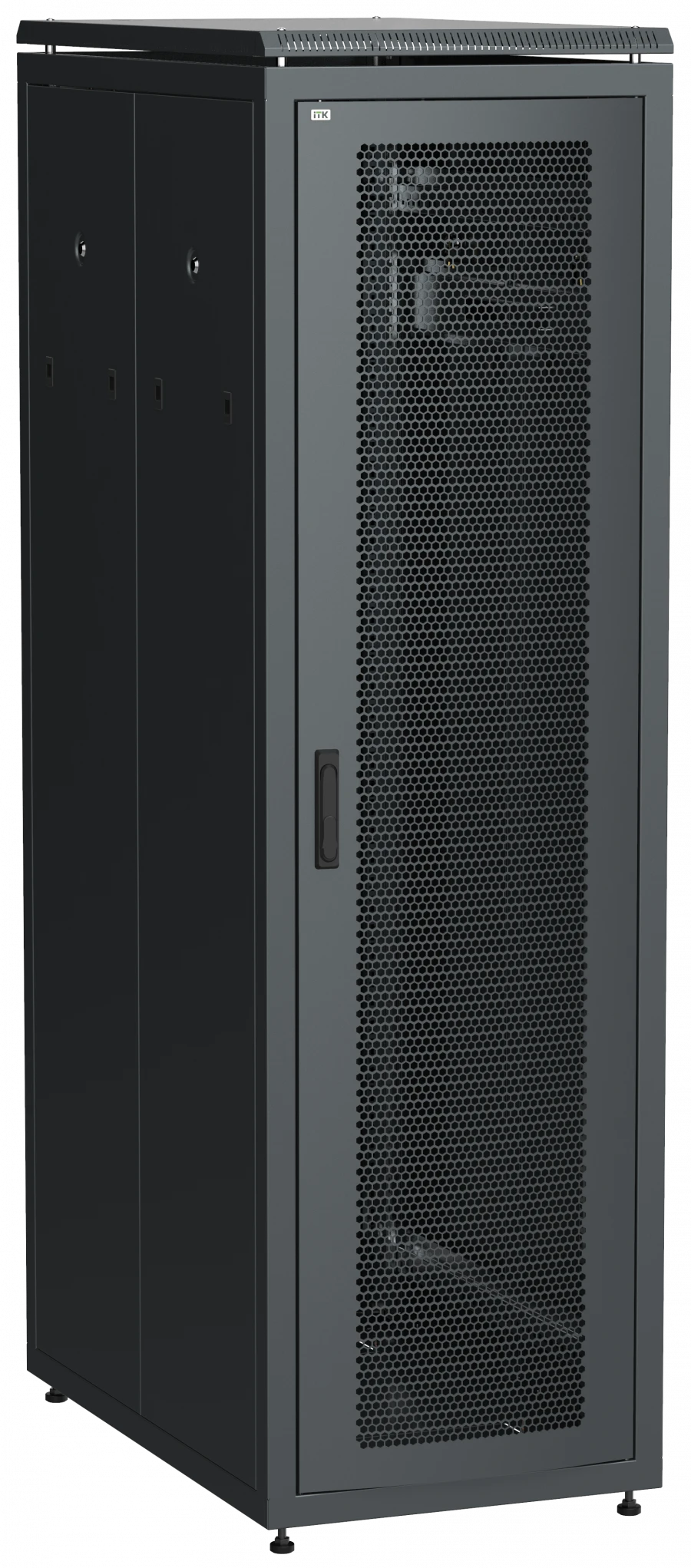 LN05-47U61-PP ITK Network cabinet 19" LINEA N 47U 600x1000 mm perforated doors black