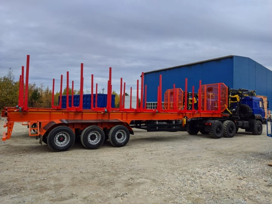 Semi-trailer three-axle BZAP 94553H forestry trailer