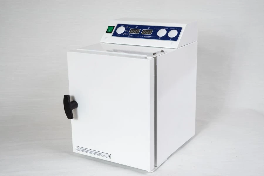 Medical air steriliser "Ferroplast"-10, horizontal, with rectangular chamber, single-sided, volume 10 dm3 according to TU