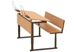 Height-adjustable two-seater desk for years 1-4