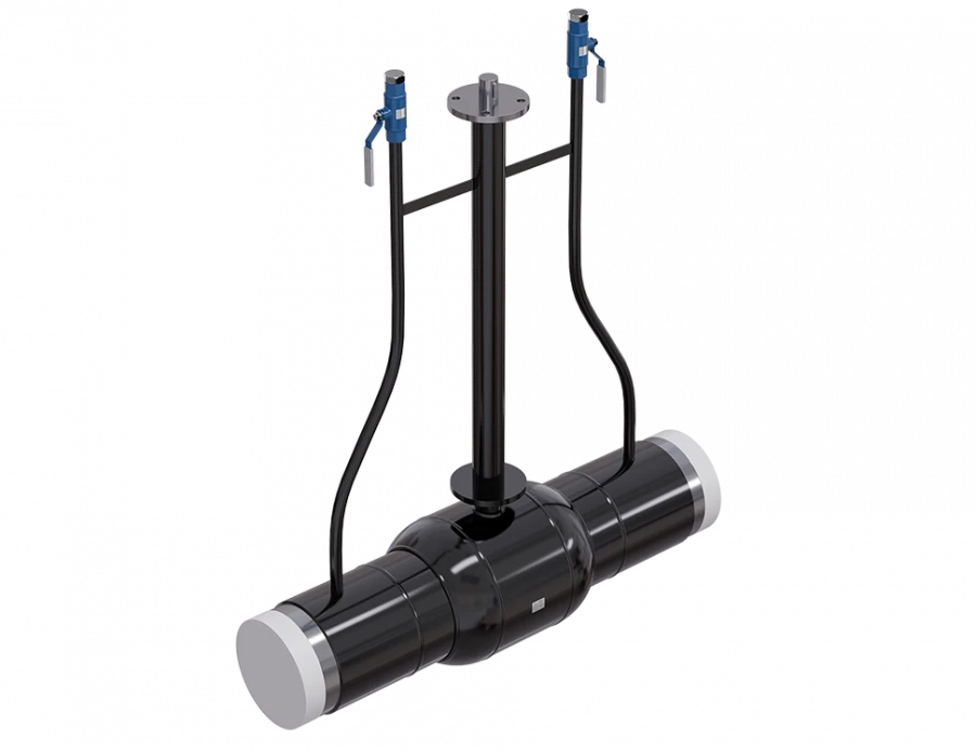 All-welded steel ball valve ALSO series RS series welded full bore ball valve with extended stem (under insulation) with reducer