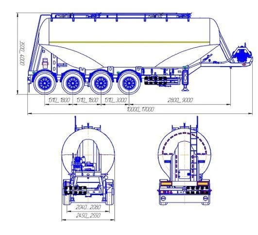 Tank semitrailer CM-4, type PR4, modification 96997-0000010-05. Axial aggregate AGOS-4-GT7-00.00.00.000 or axial aggregate BP