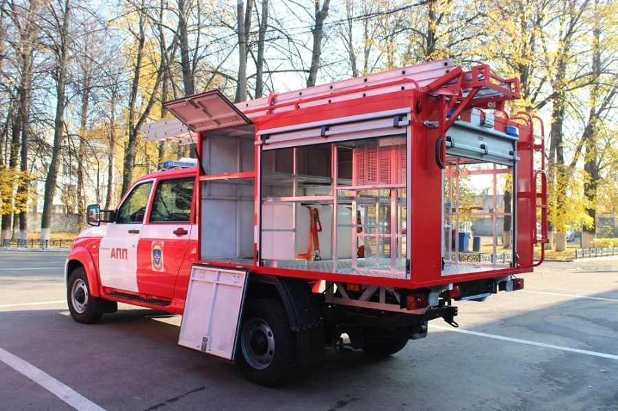 Means of transport for emergency services and police on UAZ-236323 basic vehicles of modification: 236323