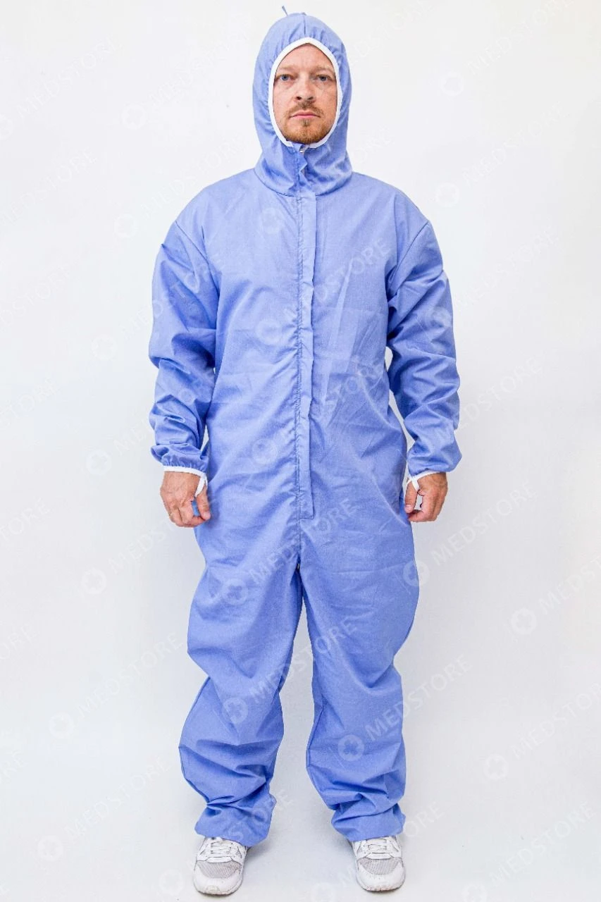 Medical isolating multi-use non-sterile suit. Variant of design: Reusable isolation suit, model LIGHT-115.