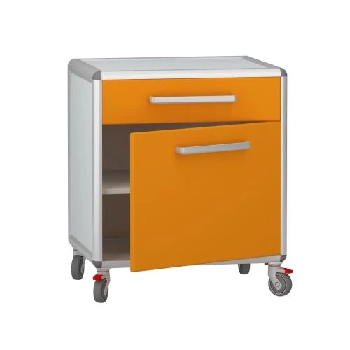 Rolling medical cabinet according to TU 32.50.30-008-69573749-2021, article number DM-2-107-06.K2.F2.