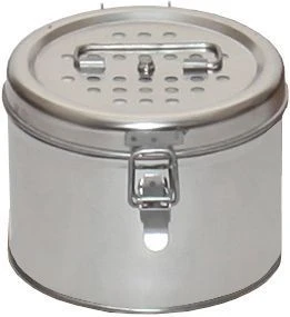 Sterilisation round boxes with filters KF-3 according to TU 9451-018-07614107-2002 and replacement parts: filters