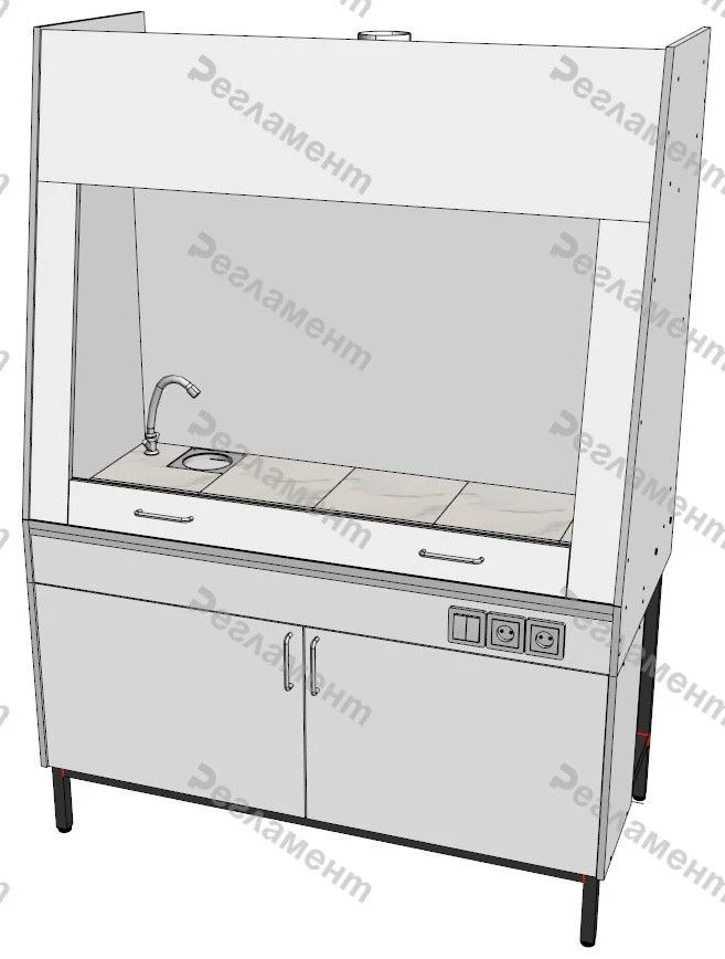 Fume cupboard B2 600-2500x400-1200x400-2700mm(WxHxH)