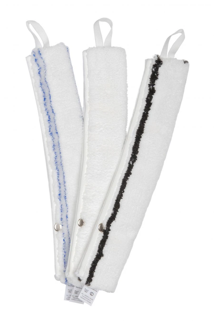 Professional and domestic cleaning consumables: 906873- Window washer (white microfibre coat soft abrasive) 35cm.