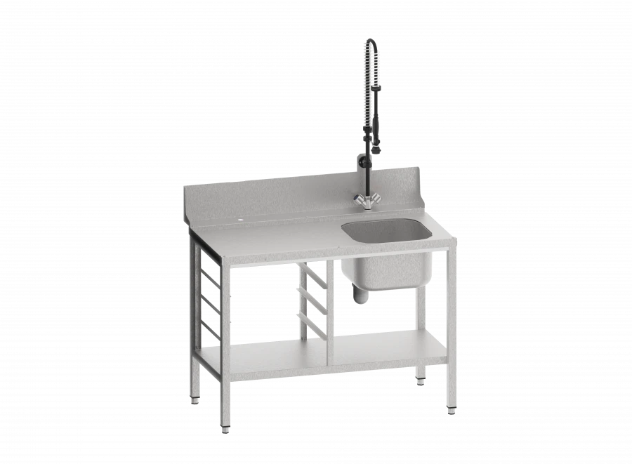 Prewashing table SPMP-6-3 on four legs