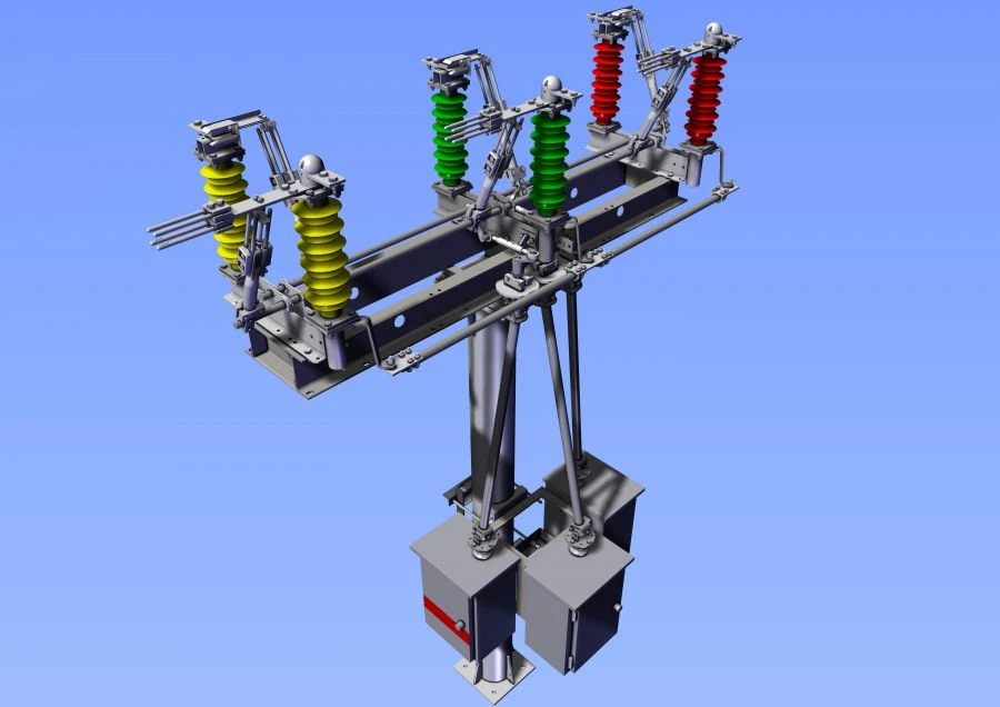 Horizontal-swivelling switch-disconnectors of RG(P)-(V) series for voltage 35 kV