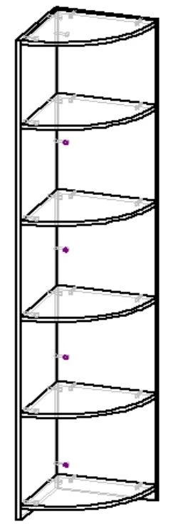 Corner shelving unit UE4
