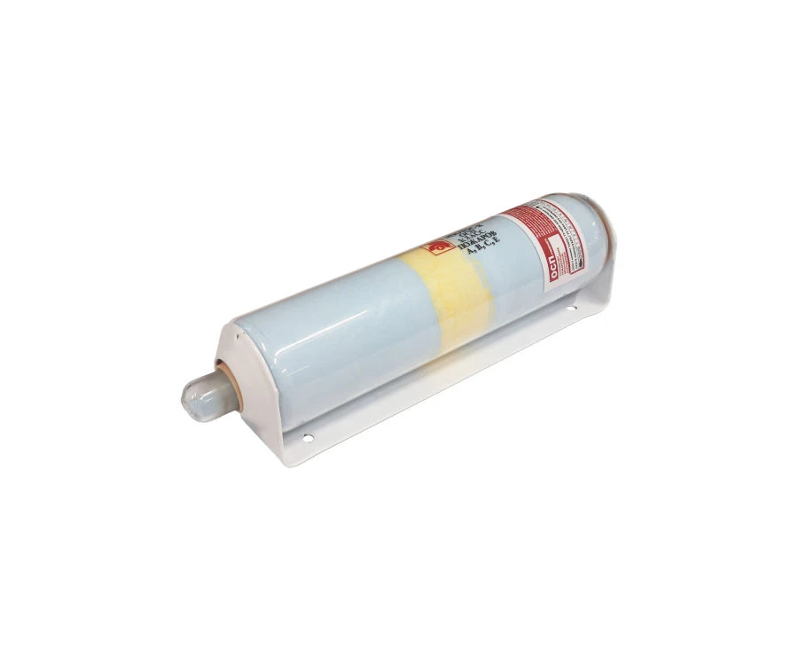 Autonomous powder fire extinguishing device OSP-1 "mini" UHL2.1 TU 4854-002-08578309-93 (with holder for metro)