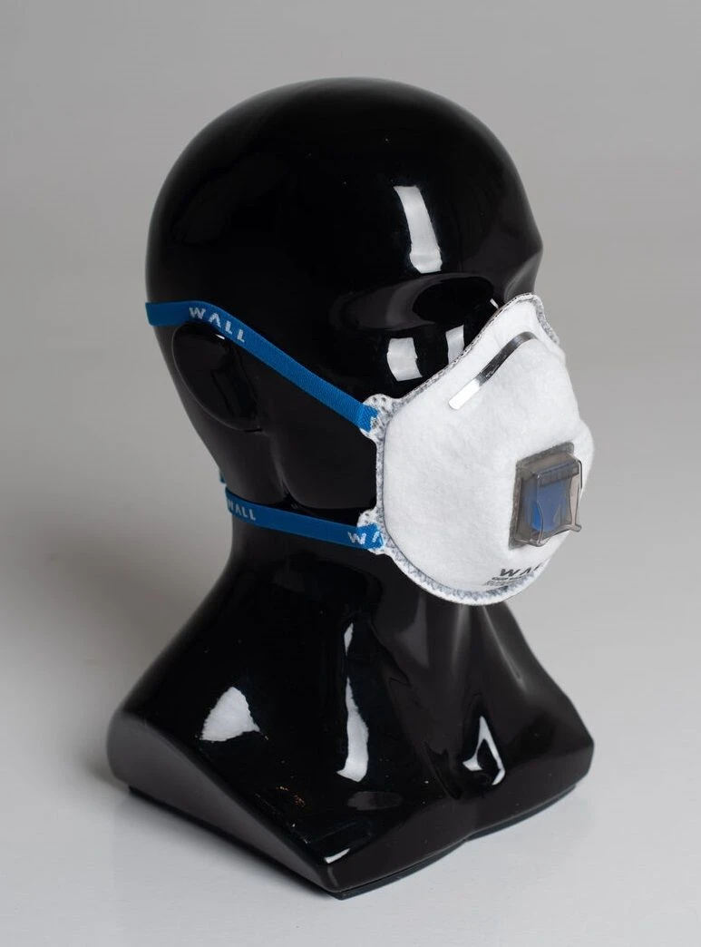 Filtering respirator WALL CUP 95HK+E R D FFP2 with exhalation valve, with additional protection against sulphur dioxide and othe