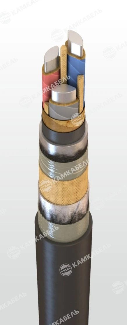 Power cable with aluminium conductors with paper insulation impregnated with viscous or non-flowing composition for voltage 6, 1