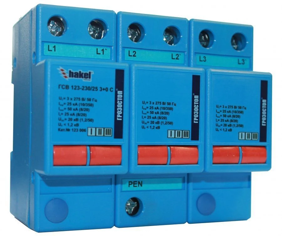 Protection device against impulse overvoltages GSV123-230/25 3+0 (LT), cat.no.123 107
