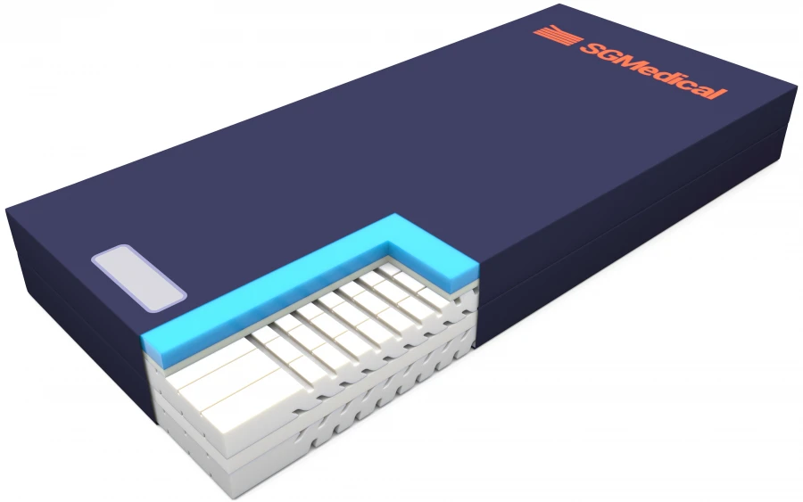 Medical anti-decubitus orthopaedic mattress according to TU 32.50.50-007-09922741-2019 Model MP - 25. Product size: length from 