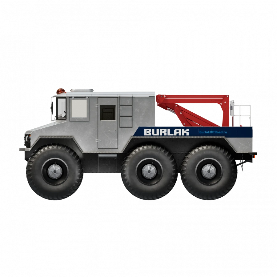 Burlak snowmobile with hydraulic lift. Model 02.011