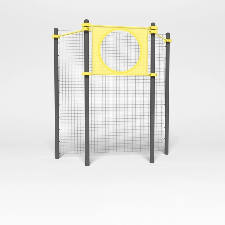 Round target on stands for the test "Tennis ball throwing 6 m", hole diameter 90 cm MS-3