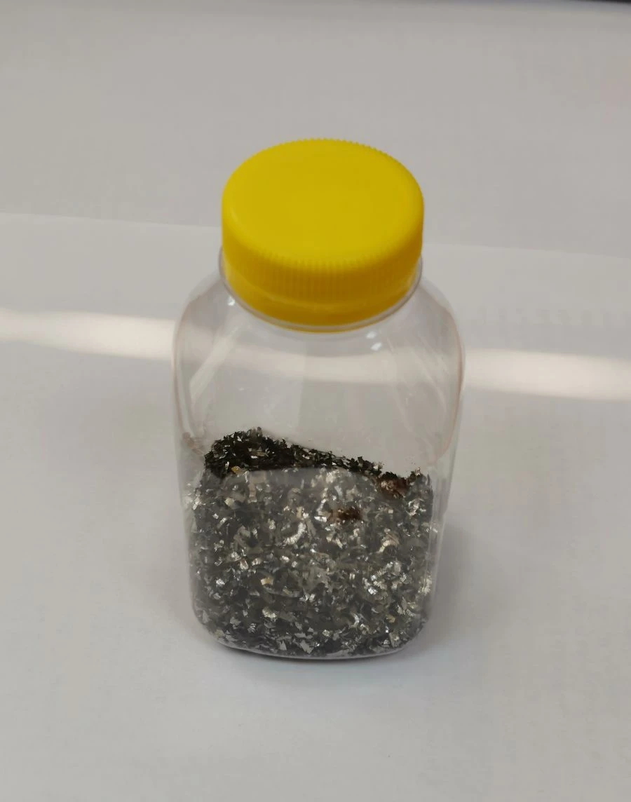 Company standard sample (SOP) of composition of titanium alloy type BT6 (chips, copy of VM T3)
