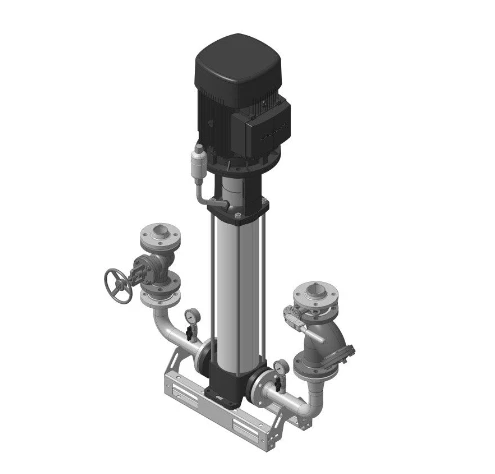 Pressure boosting units based on vertical multistage centrifugal pumps (pump units) or centrifugal single pumps (pump units)