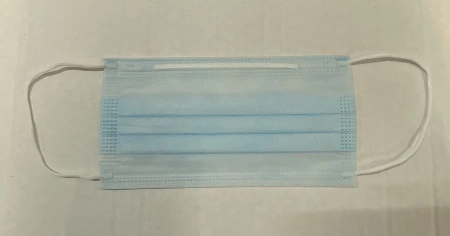 Medical disposable mask made of nonwoven materials, three-layer according to TU 32.50.50-001-54344865-2020