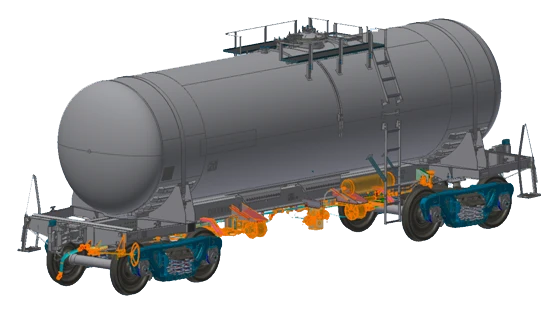 Tank wagon for transportation of technical sulphuric acid model 15-5200