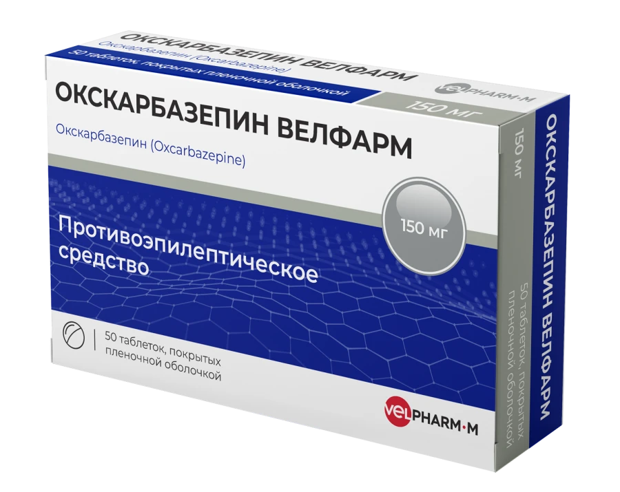 OXACRBAZEPINE VELPHARM film-coated tablets, 150 mg