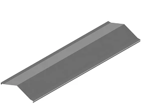 Straight snow protection tray cover KT 000, with overall dimensions from 100x50x2000 mm to 600x90x3000 mm, metal thickness from 