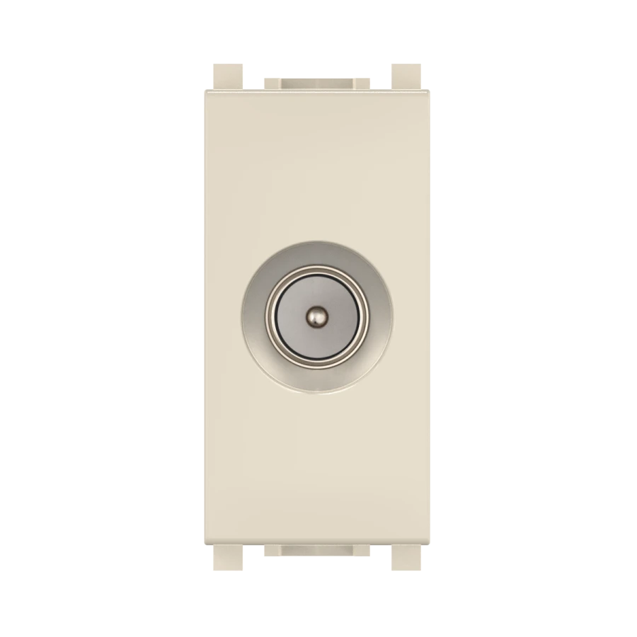 CADUCEUS ALING Experience flush-mounted socket outlet antenna TV end socket, M/F, 1M, beige, art. 74263.9