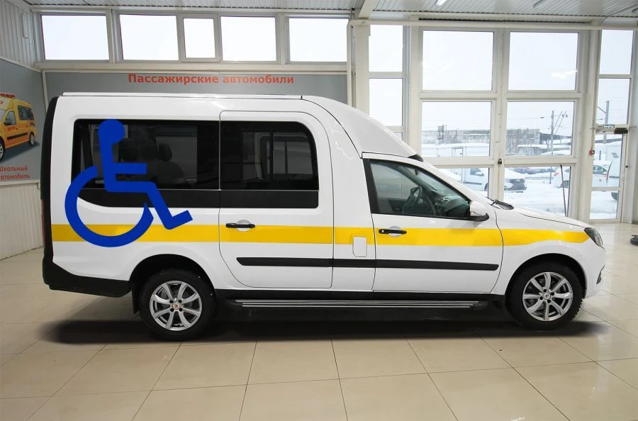 Motor vehicle, type GRNTP, modification GRNTPJ, category M1, designed exclusively for carriage of people with disabilities, on t
