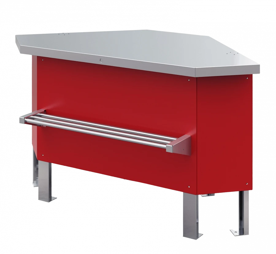 Medium-temperature refrigerated counter PCS-UN (meat, built-in cold supply with fixing for a crossbar)