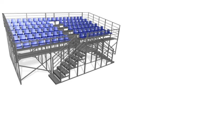 Collapsible grandstand with lift type "TMSRP"