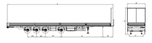 Semitrailer CTTM CARGOLINE 932240-50.00.00.00.000: modification 932240 flatbed semi-trailer without awning and frame (932240-50.