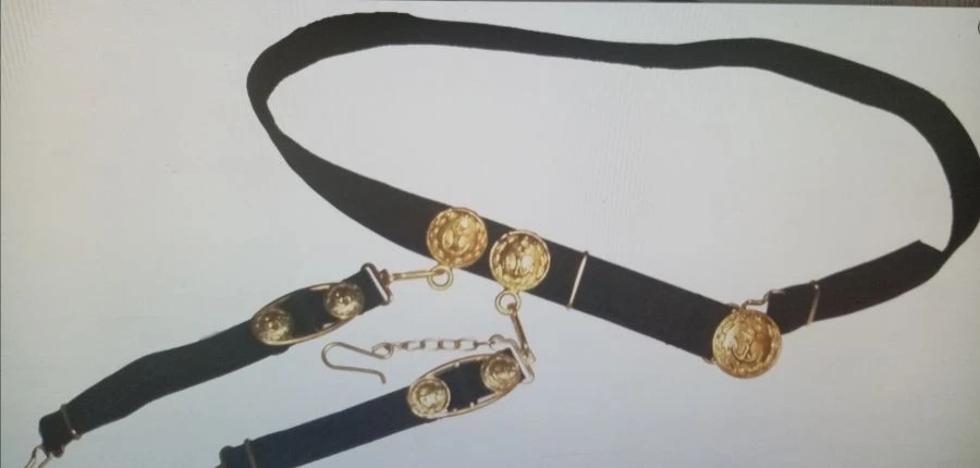 Black equipment for naval dirk