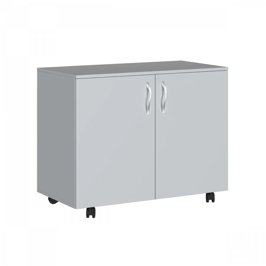 Dresser on wheeled supports, hinged doors