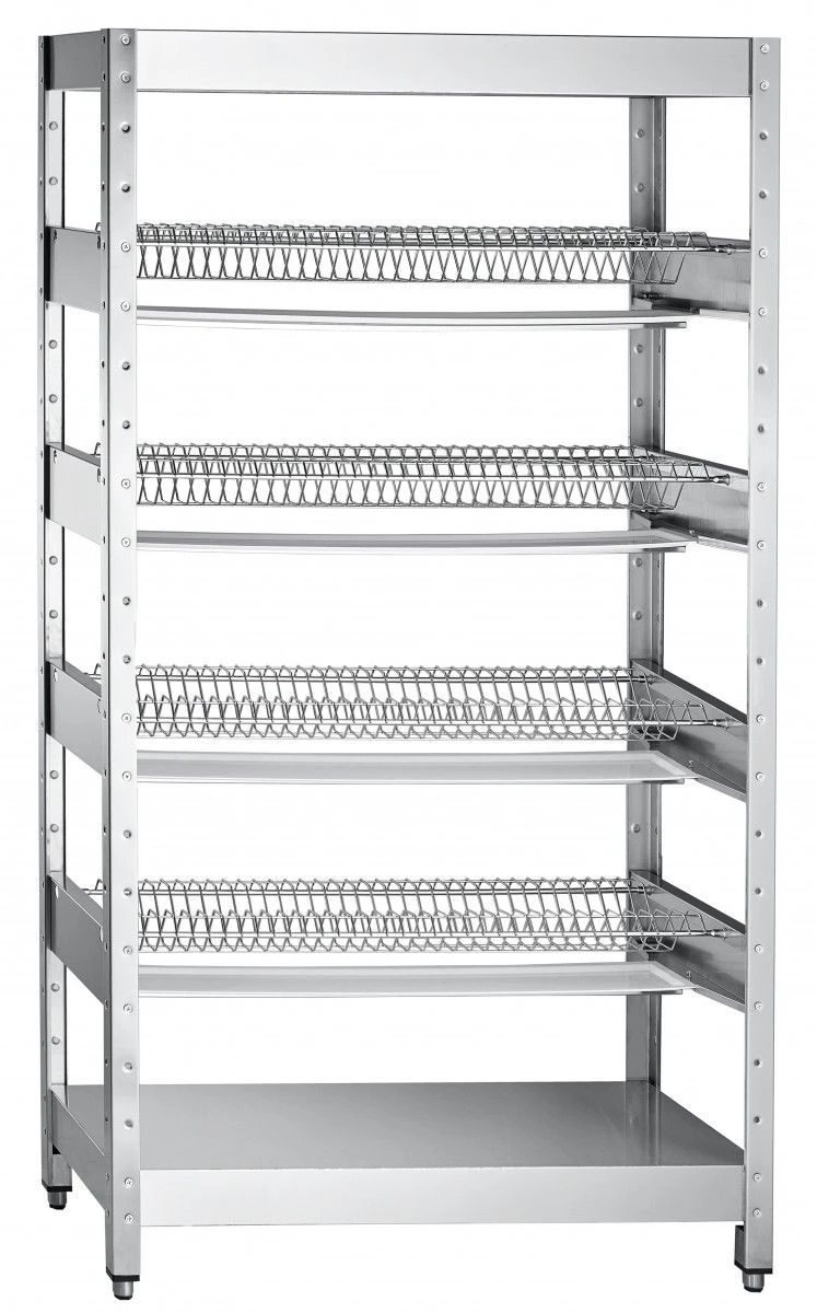 Rack for drying plates with a tray for water collection SST-4-2.