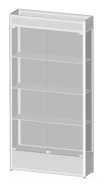 Display case 1000 x 300 x 2000 mm