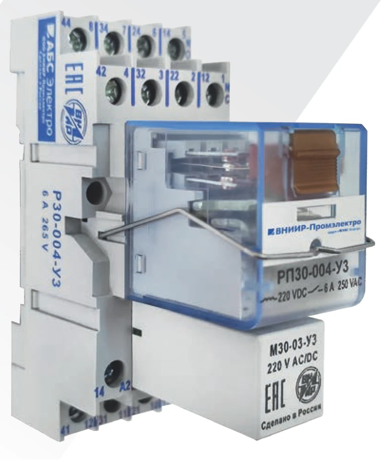 Relays intermediate modular series RP30