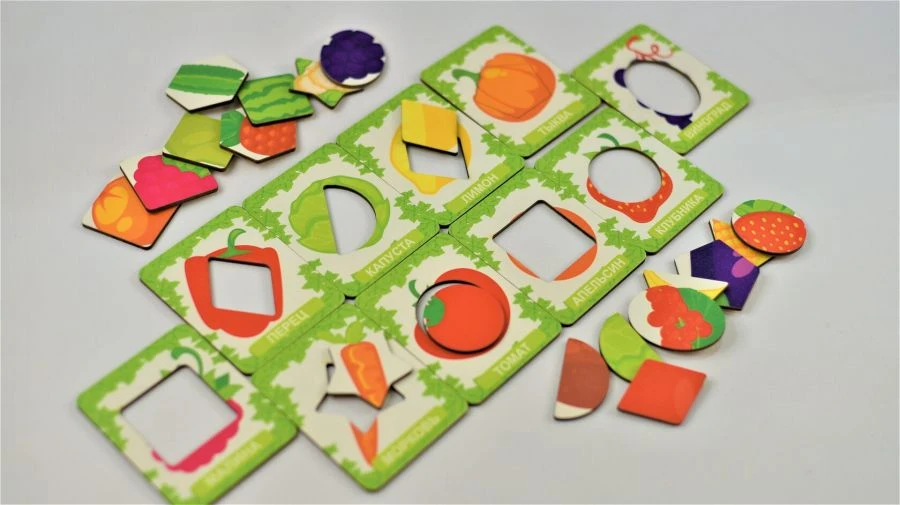 Play set FRUITS. VEGETABLES (according to the Seguin method)