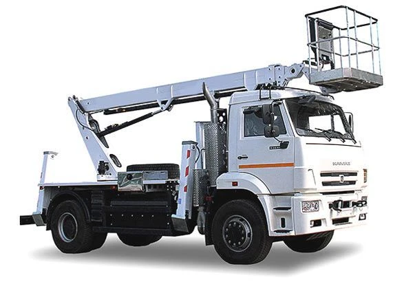 Automatic hydraulic lift AGP type 6706, modification 67069N on the base of KAMAZ chassis type 53605 of modification 53605-A5