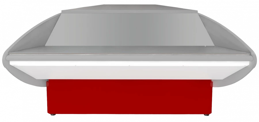 Counter P2629 "Ileti UH" non-cooled cash desk, outside corner (red)