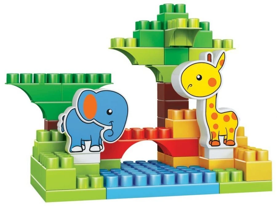 Bauer Zooblox children's educational construction set "Giraffe and Elephant" in a box, 33 pieces article 584
