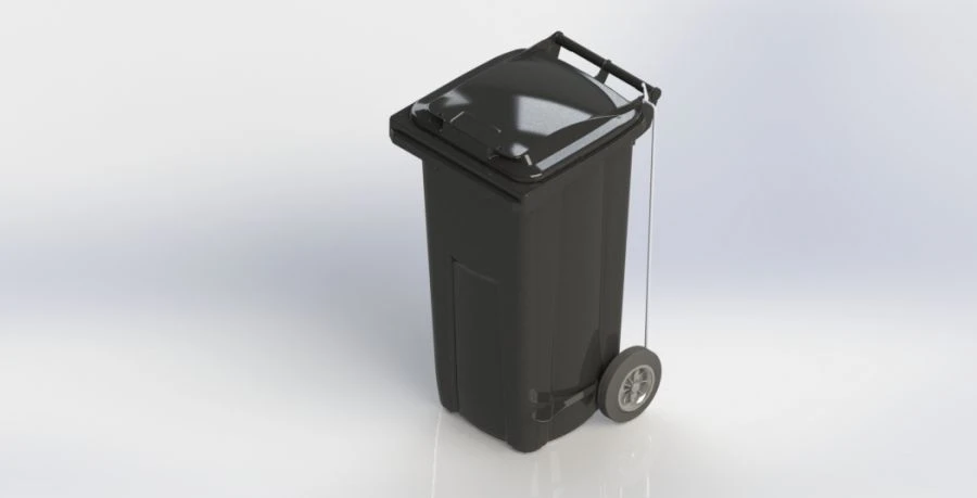 Mobile waste bin 120l Art.23.C21 (20.801.98.PE; 21.051.98.T)