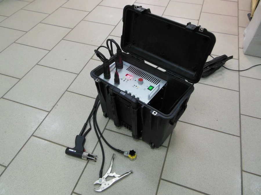 Installation of condenser welding of EHS leads NGK-UKPV EHS