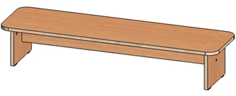 Wooden bench. Standard